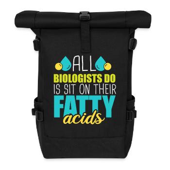 Biology Teacher Biologist Microbiology Biologist - Roll Top Backpack - black - Front