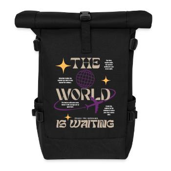 Le monde vous attend - Travel & Adventure - Sac à dos roll top - noir - Devant