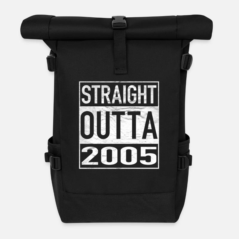 Straight Outta 2005 - Rolltop Rucksack - Schwarz