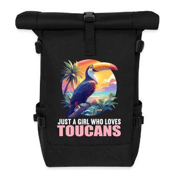 Toucans Toucan - Roll Top Backpack - black - Front