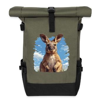Wallabies Wallaby - Roll Top Backpack - olive/black - Front