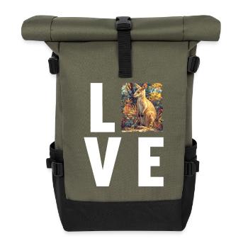 Wallabies Wallaby - Roll Top Backpack - olive/black - Front