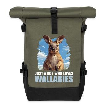 Wallabies Wallaby - Roll Top Backpack - olive/black - Front