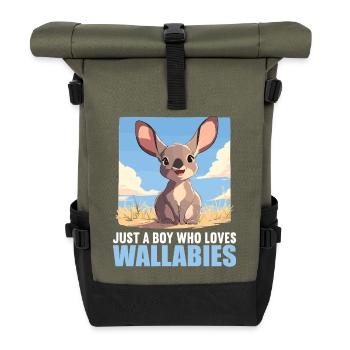 Wallabies Wallaby - Roll Top Backpack - olive/black - Front