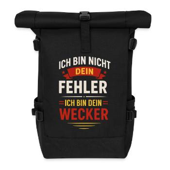 Je ne suis pas de ta faute, je suis ton réveil - Sac à dos roll top - noir - Devant