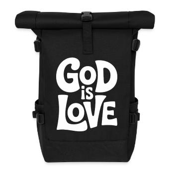 God Is Love Jesus Christian Faith - Roll Top Backpack - black - Front