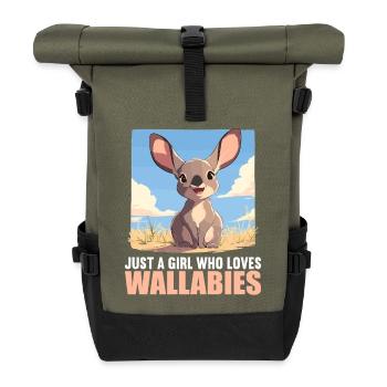Wallabys Wallaby - Rolltop Rucksack - Olive/Schwarz - Vorne
