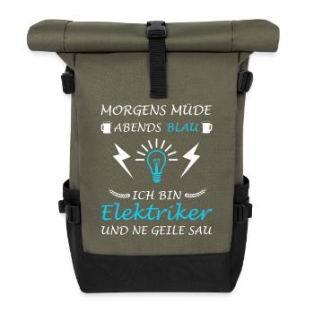 Électricien Maître électronicien Électricien - Sac à dos roll top - olive/noir - Devant