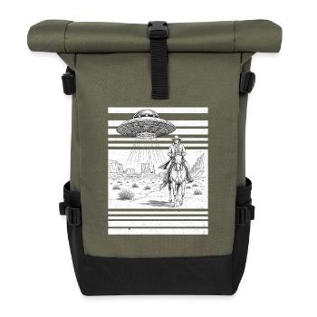UFO Western Ritter - Rolltop Rucksack - Olive/Schwarz - Vorne