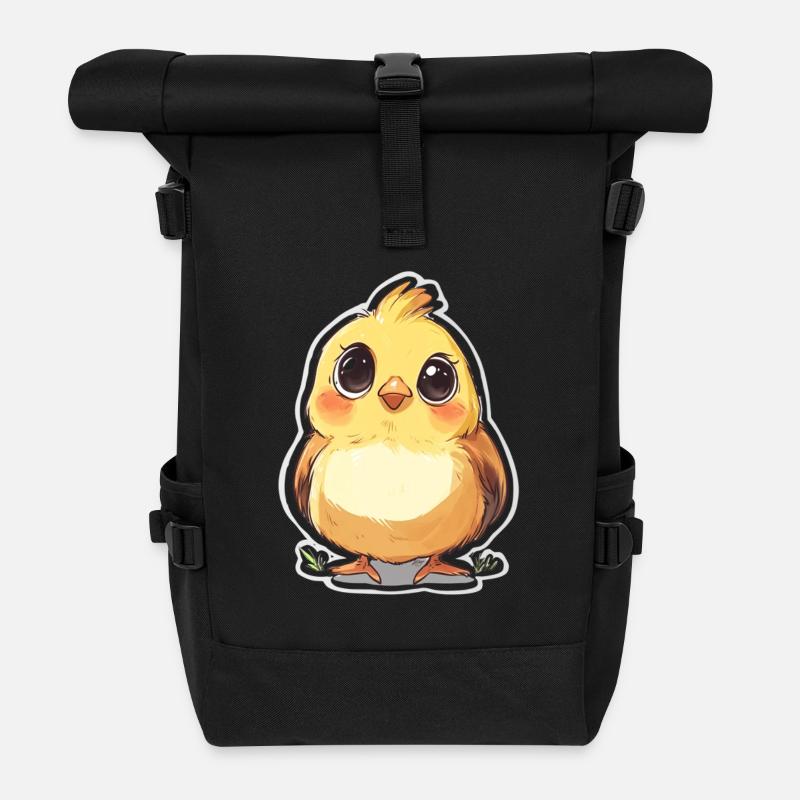 Poussin - Sac à dos roll top - noir