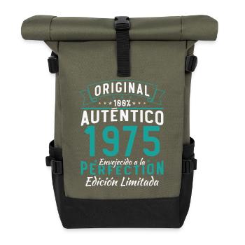 1975 Authentic Vintage - Roll Top Backpack - olive/black - Front