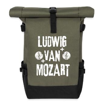Ludwig Van Mozart Grunge Rock Music - Roll Top Backpack - olive/black - Front