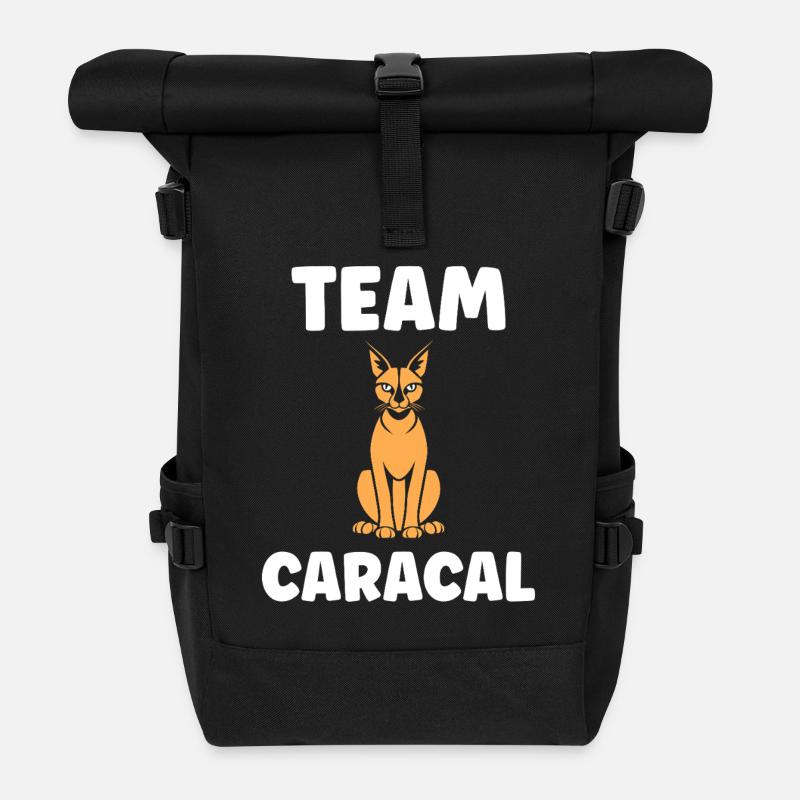 Caracal Mannschaft - Rolltop Rucksack - Schwarz