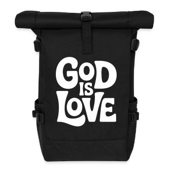 God Is Love Jesus Christian Faith - Roll Top Backpack - black - Front