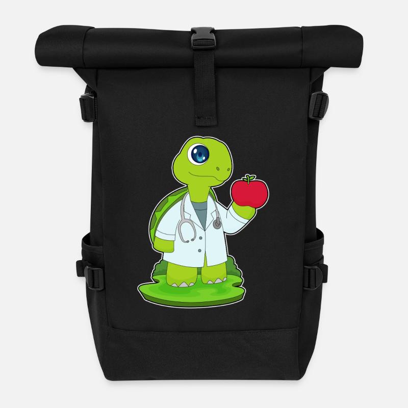 Stéthoscope Turtle Doctor - Sac à dos roll top - noir
