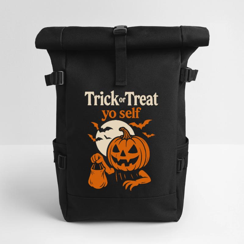 Süßes oder Saures Yo Self Halloween Lustiges Kostüm Rolltop Rucksack