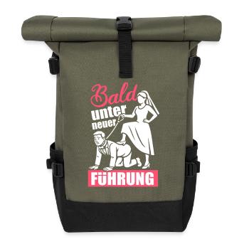 Bientôt sous une nouvelle direction Enterrement de vie de garçon - Sac à dos roll top - olive/noir - Devant