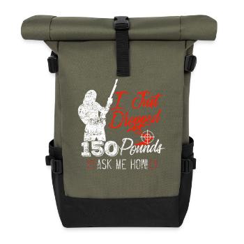 Lâche un humour de chasse au cerf pour les amateurs de plein air amusants - Sac à dos roll top - olive/noir - Devant