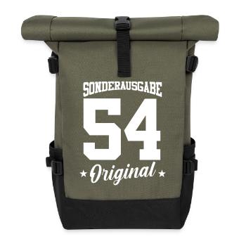 54 Birthday - Roll Top Backpack - olive/black - Front