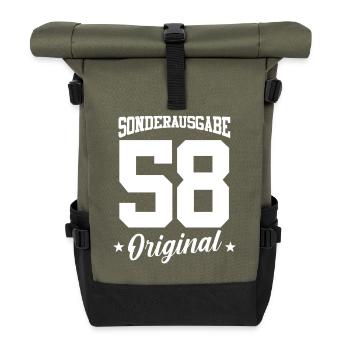 58 Birthday - Roll Top Backpack - olive/black - Front