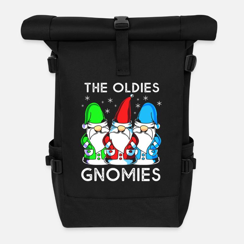 Gnom Großeltern Großmutter Großvater Oma Opa - Rolltop Rucksack - Schwarz