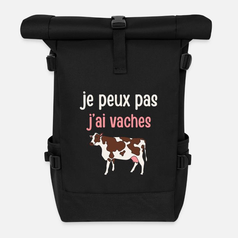 Ich kann keine Kühe haben - Rolltop Rucksack - Schwarz