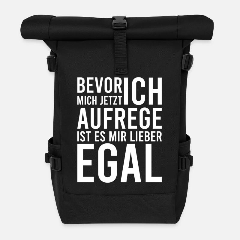 Avant de m’énerver, je préfère ne pas m’en soucier - Sac à dos roll top - noir