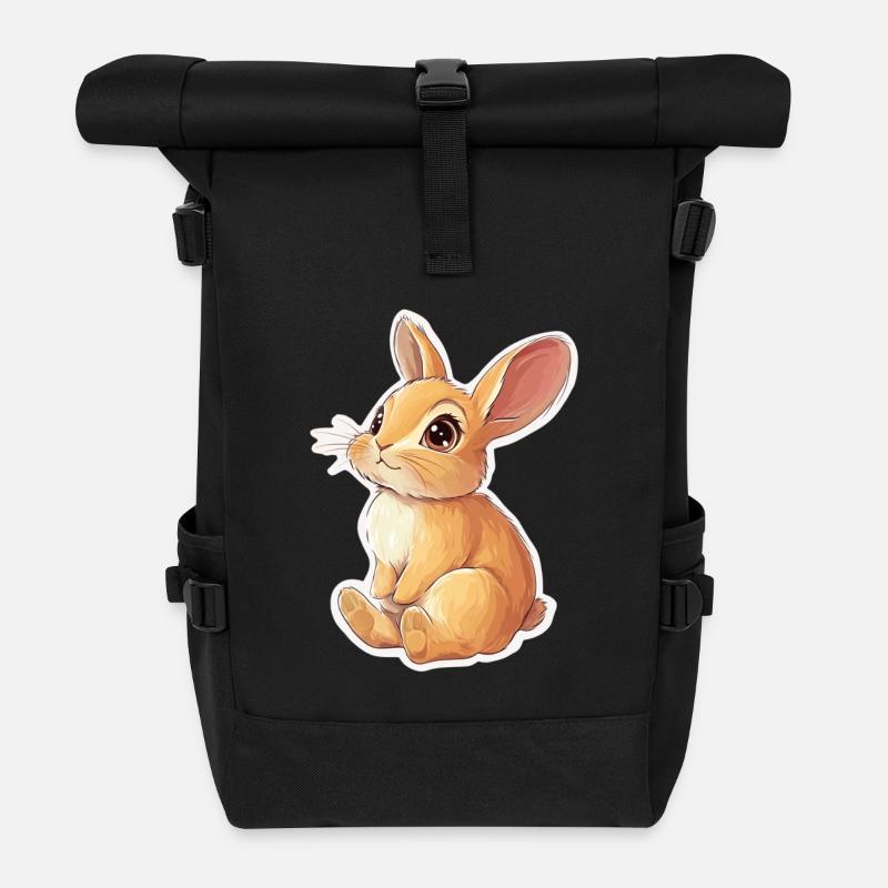Hase - Rolltop Rucksack - Schwarz