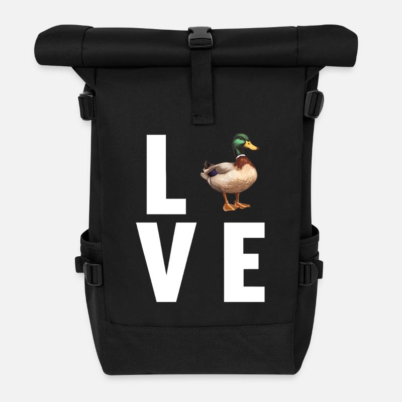 Enten Ente - Rolltop Rucksack - Schwarz