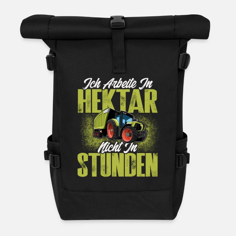 Landwirt - Rolltop Rucksack - Schwarz