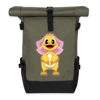 Duck Bridal Veil Wedding - Roll Top Backpack - olive/black - Front