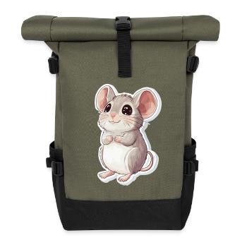 Maus - Rolltop Rucksack - Olive/Schwarz - Vorne