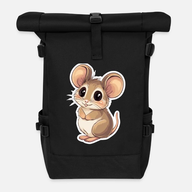Maus - Rolltop Rucksack - Schwarz