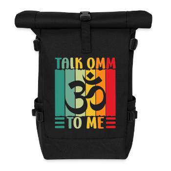 Yoga Talk Omm To Me Funny Yoga - Sac à dos roll top - noir - Devant