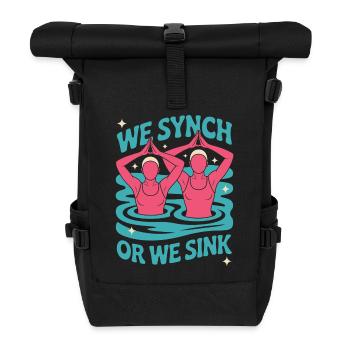 Synchronschwimmen Kunstschwimmen Wassersport - Rolltop Rucksack - Schwarz - Vorne