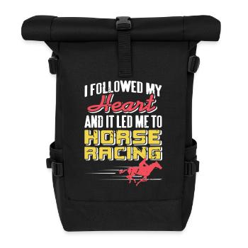 Horse Racing Passion for Equestrian Sport Lovers - Rolltop Rucksack - Schwarz - Vorne