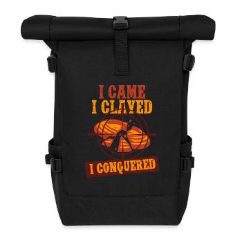 Clay pigeon shooting Target shooting - Roll Top Backpack - black - Front