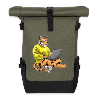 Tiger Laptop - Rolltop Rucksack - Olive/Schwarz - Vorne