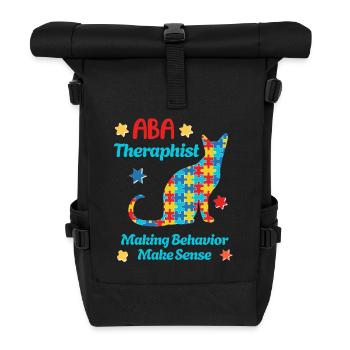 L’équipe de l’autisme : Forts ensemble - Sac à dos roll top - noir - Devant