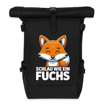 Schlau Wie Ein Fuchs Niedlicher Fuchs - Rolltop Rucksack - Schwarz - Vorne