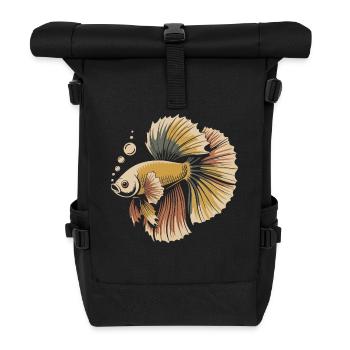 Betta Farbexplosion Fisch - Rolltop Rucksack - Schwarz - Vorne