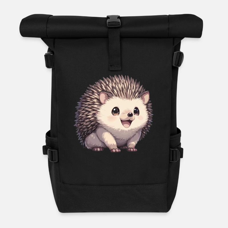 Igel - Rolltop Rucksack - Schwarz