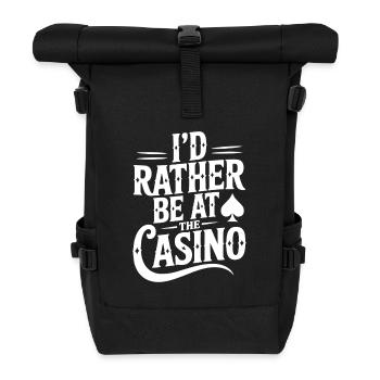 Je préfère être au casino - Sac à dos roll top - noir - Devant