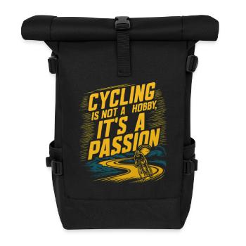 Radfahren Termin Radfahren Radfahren Radfahrer - Rolltop Rucksack - Schwarz - Vorne