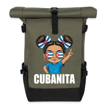 Drapeau de Cuba Jolies Cubanitas Filles Femmes - Sac à dos roll top - olive/noir - Devant