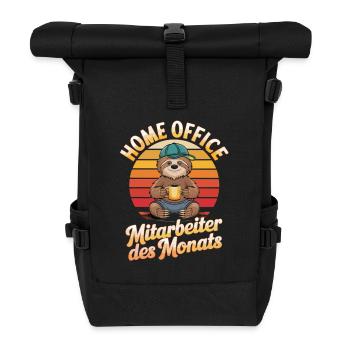  Home Office Mitarbeiter Des Monats Lustiges - Rolltop Rucksack - Schwarz - Vorne