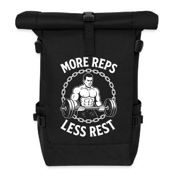 Calisthenics Fitness Gym Training Workout More - Roll Top Backpack - black - Front