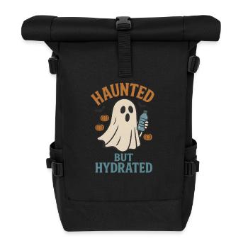 Spukender, aber hydratisierter Geist, Halloween - Rolltop Rucksack - Schwarz - Vorne
