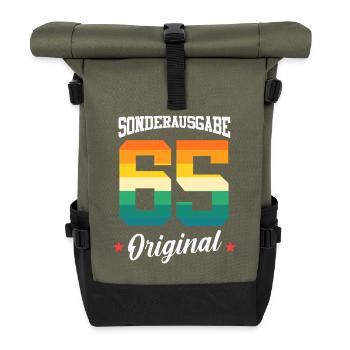 65 Anniversaire - Sac à dos roll top - olive/noir - Devant