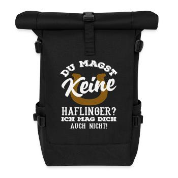 Haflinger Pony Reiten Pferdeliebe Pferd Rasse - Rolltop Rucksack - Schwarz - Vorne